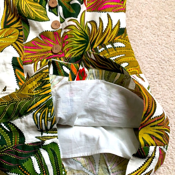 FARM RIO “Spotted leafs” utility linen mini dress - Picture 7 of 12